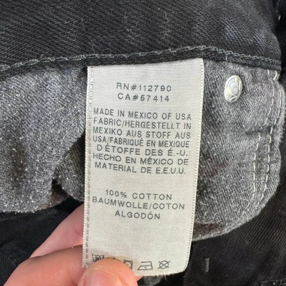 True Religion Mens Black Straight Leg Denim Jeans Size 33 RN112790 CA57414